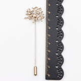 Riolio  Men's Golden Black Luxury Brooches Various Leaf Ginkgo Fower Pin Chic Fashion Men Suit Shawl Collar Lapel Pins Daily Accessory