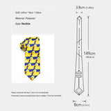 Riolio  Mens Yellow Rubber Duck Tie Fashion Necktie From Hot TV Show How I Met Your Mother 8CM Width Men Gifts ties
