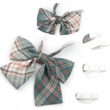 Riolio  Ladies Bowtie Cute College Style Striped Chic Handiness Simple Student Cosplay  JK Uniform Accessory Collar Butterfly Knot Gift