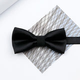 Riolio  Colorful Solid Color Parent-Child Bowtie Set Classic Polyester Butterfly Satin For Father Son Party Dinner Wedding Accessory