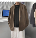 Riolio Korean-style Men Casual Blazers Male One Button Suit Jackets Daily Business Streetwear All-match Simple Suit-tops