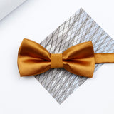 Riolio  Colorful Solid Color Parent-Child Bowtie Set Classic Polyester Butterfly Satin For Father Son Party Dinner Wedding Accessory