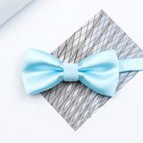 Riolio  Colorful Solid Color Parent-Child Bowtie Set Classic Polyester Butterfly Satin For Father Son Party Dinner Wedding Accessory
