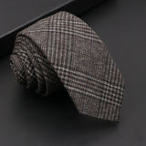 Riolio  Mens Classic Cotton Ties High Quality Handmade Skinny 6CM Neck Tie Plaid Solid Color Striped Narrow Business Shirt Accessories
