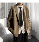 Riolio Korean-style Men Casual Blazers Male One Button Suit Jackets Daily Business Streetwear All-match Simple Suit-tops