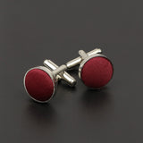 Riolio  Men's Solid Color Cufflinks New Design Round Braided Shirt Cuff Link For Gentleman Wedding Party Business Suit Accessories Gift