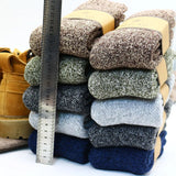 Riolio Winter Men's Merino Wool Socks Super Thick Warm High Quality Harajuku Retro Snow Casual Antifreeze Cashmere Socks Men 3 Pair
