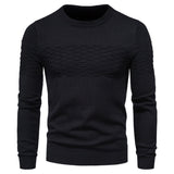 Men Winer New Casual Solid Thick wool Cotton Sweater Pullovers Men High Elasticity Fashion Slim Fit O-Neck Sweater Men