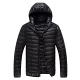 Riolio Lightweight Puffer Down Jacket Men Feather Hooded Coat Ultralight Coat Padded Down Jackets Spring Winter Plus Size 5XL 6XL