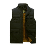 Riolio  Winter Men Padded Vest Men Fleece Warm Waistcoats Thermal Vests Coats Man Waterproof Windbreaker Sleeveless Jackets Clothing