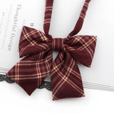Riolio  Ladies Bowtie Cute College Style Striped Chic Handiness Simple Student Cosplay  JK Uniform Accessory Collar Butterfly Knot Gift