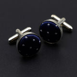 Riolio  Mens Round Braided Jewelry Fashion Shirt Cufflinks For Business Wedding Party Suit Stripe Dot Cuff Link Men Accessories Gift