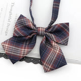 Riolio  Ladies Bowtie Cute College Style Striped Chic Handiness Simple Student Cosplay  JK Uniform Accessory Collar Butterfly Knot Gift