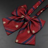 Riolio  School Uniform Bow Tie Set For Boys Girls Polyester Plaid Striped British Slim Necktie Bowtie Party Student Children Accessories