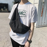 Riolio  new Japanese ins street canvas messenger bag for men and women jiaozi backpack students large-capacity chest bag