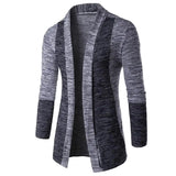 Riolio New Retro Men's Sweater Men's Cardigan Stitching Contrast Color Long-sleeved Slim-fit Sweater Jacket Jaqueta Masculina Inverno