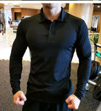 Quick Dry Running Shirt Men Bodybuilding Sport T-shirt Long Sleeve Compression Top Gym Fitness Tight Compresson Polo Jetseys