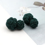 Riolio  Colorful Double Rope Ball Knot Cufflinks Novelty Solid Colors Braided Handmade Elastic Upscale Men's Classic Cuff Links For Men