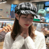 Riolio New Autumn Winter Hats for Women Solid Plain Octagonal Newsboy Caps Men Ladies Casual Wool Hat Winter Beret Women Painter Cap