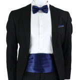 Riolio  New Fashion Mens Cummerbund Bow Tie Brooch Set Black Red Blue   Waist Seal For Formal Tuxedo Business Suit Dinner Accessories