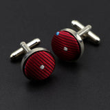 Riolio  Mens Round Braided Jewelry Fashion Shirt Cufflinks For Business Wedding Party Suit Stripe Dot Cuff Link Men Accessories Gift