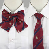Riolio  School Uniform Bow Tie Set For Boys Girls Polyester Plaid Striped British Slim Necktie Bowtie Party Student Children Accessories