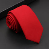 Riolio  Mens Classic Cotton Ties High Quality Handmade Skinny 6CM Neck Tie Plaid Solid Color Striped Narrow Business Shirt Accessories