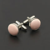 Riolio  Men's Solid Color Cufflinks New Design Round Braided Shirt Cuff Link For Gentleman Wedding Party Business Suit Accessories Gift