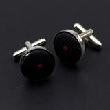 Riolio  Mens Round Braided Jewelry Fashion Shirt Cufflinks For Business Wedding Party Suit Stripe Dot Cuff Link Men Accessories Gift