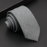 Riolio  Mens Classic Cotton Ties High Quality Handmade Skinny 6CM Neck Tie Plaid Solid Color Striped Narrow Business Shirt Accessories