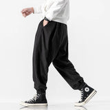 Riolio Men's Black Pants Hip Hop Streetwear Fashion Jogger Harem Trousers Man Casual Sweatpants Male Pants Big Size 5XL