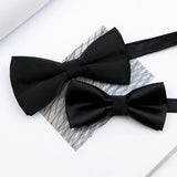 Riolio  Colorful Solid Color Parent-Child Bowtie Set Classic Polyester Butterfly Satin For Father Son Party Dinner Wedding Accessory