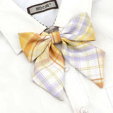 Riolio  Ladies Bowtie Cute College Style Striped Chic Handiness Simple Student Cosplay  JK Uniform Accessory Collar Butterfly Knot Gift
