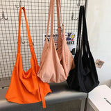 Riolio  Ins lazy wind canvas bag Japanese retro minimalist bag female Korean version of personality strap shoulder messenger bag handbag