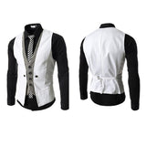 Riolio Men Waistcoat V Neck Single-breasted Slim Fit Mens Suit Vest Gilet Homme Casual Sleeveless Formal Business Jacket chaleco hombre