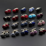 Riolio  Mens Round Braided Jewelry Fashion Shirt Cufflinks For Business Wedding Party Suit Stripe Dot Cuff Link Men Accessories Gift