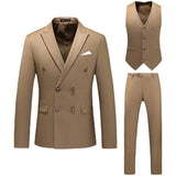 Riolio S-6XL (Jacket+Pants+vest) Men Suits Double Breasted Latest Design  Double breasted Groom Wedding Tuxedos Best Costume Homme