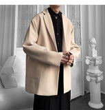Riolio Korean-style Men Casual Blazers Male One Button Suit Jackets Daily Business Streetwear All-match Simple Suit-tops
