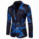 Riolio Mens Red Flame Printed Blazer Jacket Brand Casual Slim Fit Single Button Blazer Men's Suits and Blazers Terno Masculino 3XL