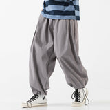 Riolio New Design Drawstring Harem Pants Men’s Baggy Jogging Pants Japanese Men Crotch Wide Leg Pants Male Casual Loose Trousers