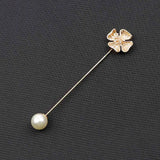 Riolio  Men's Golden Black Luxury Brooches Various Leaf Ginkgo Fower Pin Chic Fashion Men Suit Shawl Collar Lapel Pins Daily Accessory