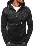 Riolio Men's Full Zip Hoodie Solid Color Zipper Hooded Daily Fitness Basic Thin Fleece Hoodies Sweatshirts Long Sleeve Blue Gray Black