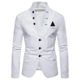 Riolio Men Sl-im Fits Social Blazer Summer Autumn Fashion Solid Wedding Dress Jacket Men Casual Business Male Suit Jacket Blazer Gentle