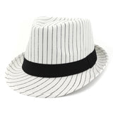 Riolio  Fashion Design Adult Black Ribbon Decoration Short Brim Jazz Cap Fedora Hat Summer Travel Sunhat Women Men British Hat Homburg