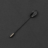Riolio  Men's Golden Black Luxury Brooches Various Leaf Ginkgo Fower Pin Chic Fashion Men Suit Shawl Collar Lapel Pins Daily Accessory