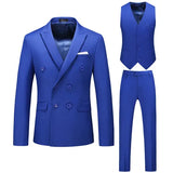 Riolio S-6XL (Jacket+Pants+vest) Men Suits Double Breasted Latest Design  Double breasted Groom Wedding Tuxedos Best Costume Homme