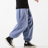 Riolio New Design Drawstring Harem Pants Men’s Baggy Jogging Pants Japanese Men Crotch Wide Leg Pants Male Casual Loose Trousers