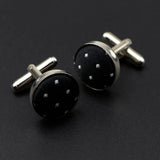 Riolio  Mens Round Braided Jewelry Fashion Shirt Cufflinks For Business Wedding Party Suit Stripe Dot Cuff Link Men Accessories Gift