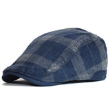 Riolio Winter Vintage Plaid Thick Beret Hat Corduroy Newsboy Cap Men Women England Gatsby Retro Hat Driver Flat Cap