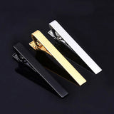 Riolio  Tie Clip Fashion Style Ties for Men Metal Tone Simple Bar Clasp Practical Necktie Accessories Clasp Tie Pin for Mens Collar Clip